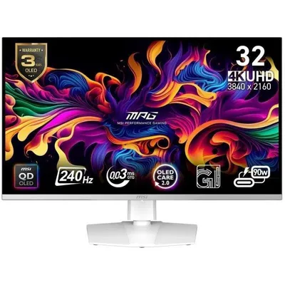 Monitor MSI MPG 321URXW 31,5" UltraHD 4K 240Hz QD-OLED 0,03ms HDR400 Weiß