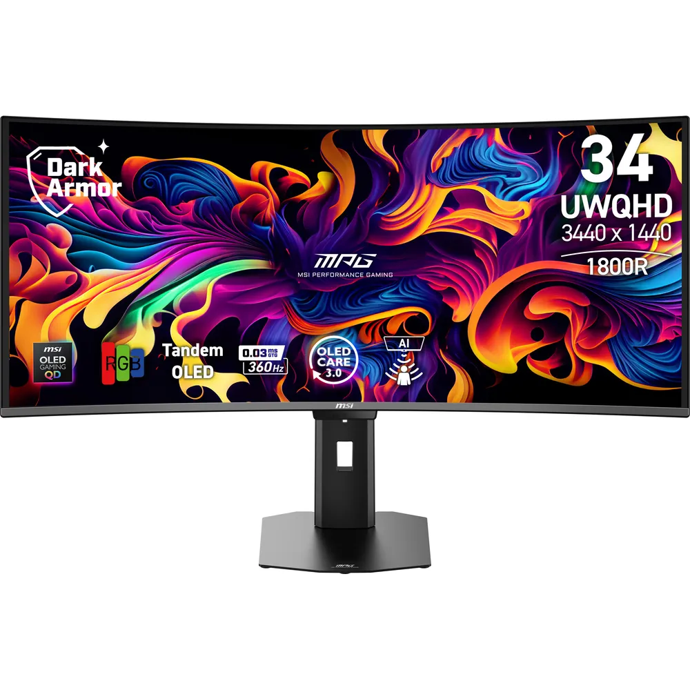Monitor MSI MPG 341CQR QD-OLED X36 34" UWQHD 360Hz QD-OLED Curved 0,03ms