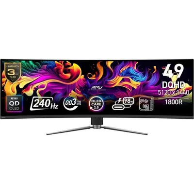 Monitor MSI MPG 491CQPX 49" Dual QHD 240Hz QD-OLED Curved 0,03ms USB-C