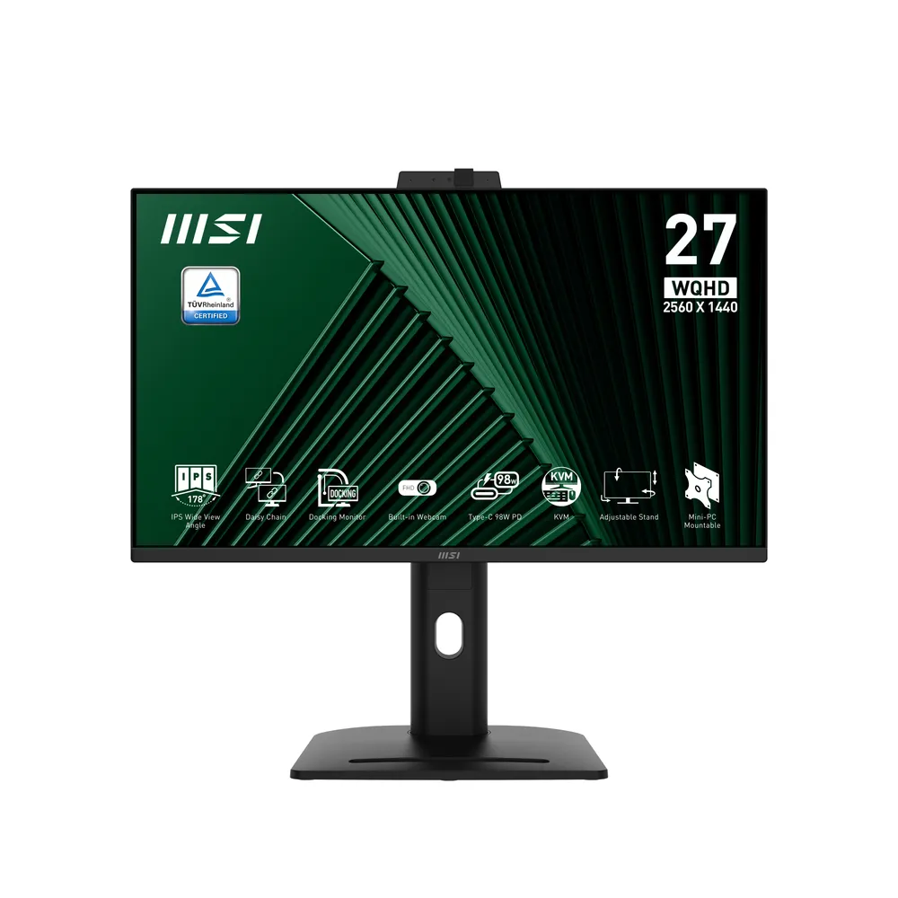 MSI 27″ QHD 100Hz IPS-Monitor, einstellbare Höhe, Adaptive Sync, Lautsprecher