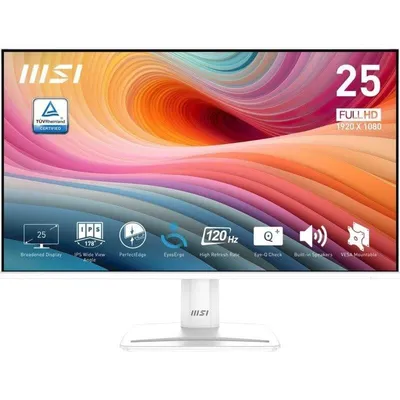 Monitor MSI PRO MP251W E2 24.5" FullHD 120Hz IPS 1ms Lautsprecher Weiß