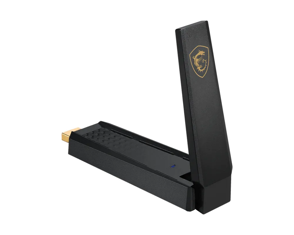 USB Adapter MSI AXE5400 WiFi 6E USB Typ A Schwarz 102 mm USB Adapter MSI AXE5400 WiFi 6E USB Typ A Schwarz 102 mm
