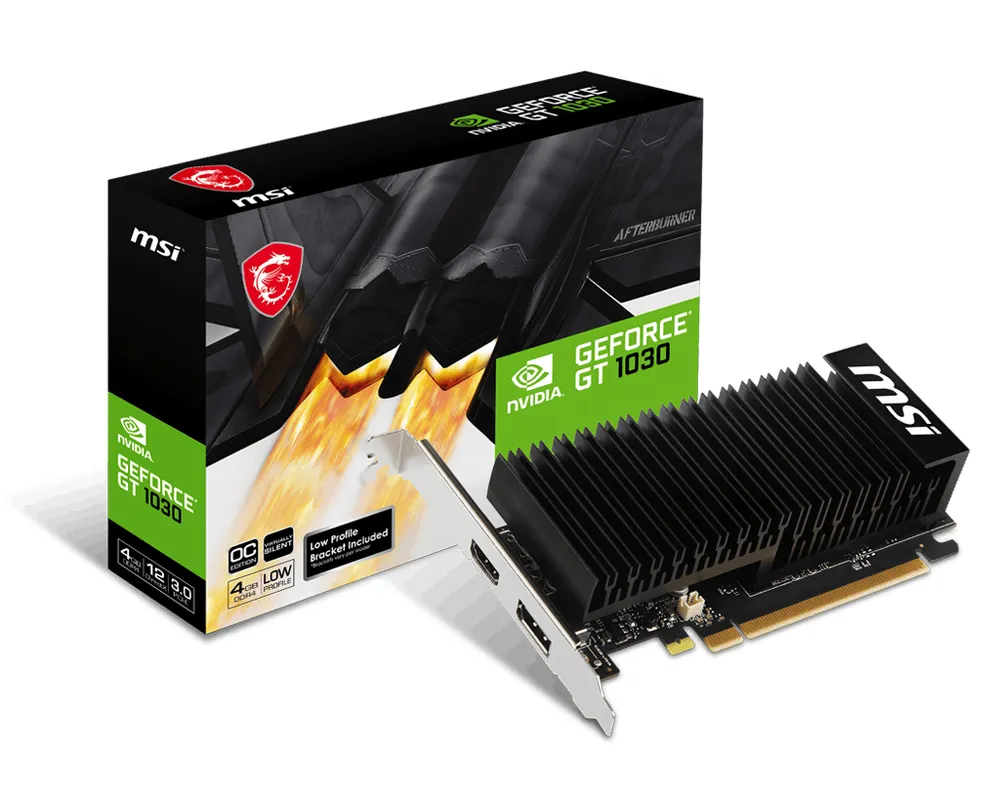 Grafikkarte MSI GeForce GT 1030 4GHD4 LP OC 4GB GDDR4 Low Profile