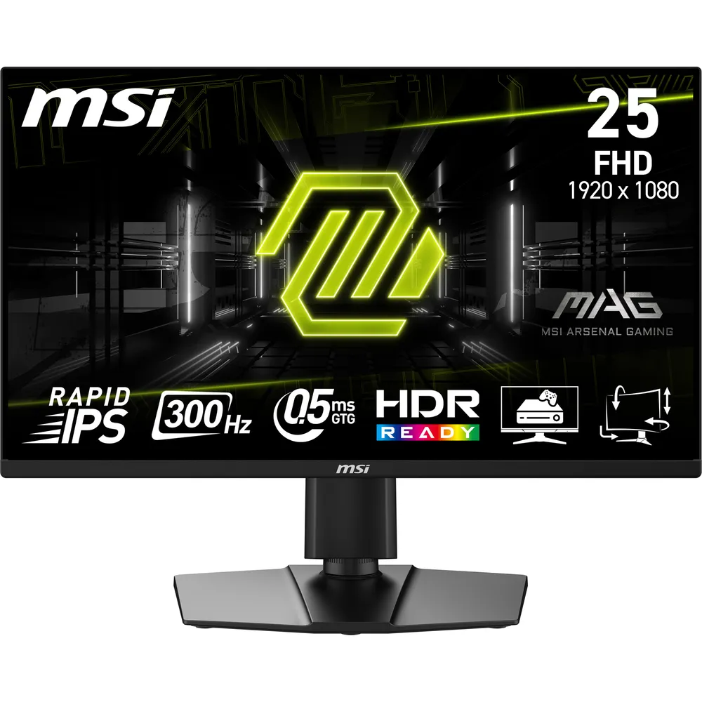Monitor MSI MAG 255PXF 24,5" FullHD 300Hz Rapid IPS 0,5ms Lautsprecher Höhenverstellbar HDR VESA