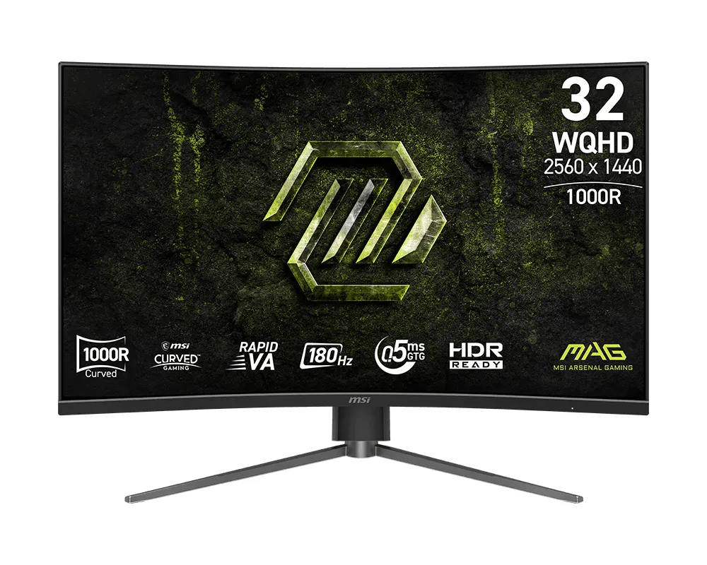 Monitor MSI MAG 325CQPF E18 31,5" Wide Quad HD 180Hz VA Curved Höhenverstellbar