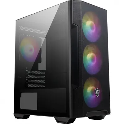MSI MAG FORGE M100R gehärtetes Glas USB 3.2 ARGB Schwarz