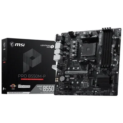 Motherboard MSI PRO B550M-P AMD B550 AM4 DDR4 Micro-ATX PCIe 4.0 Type-C