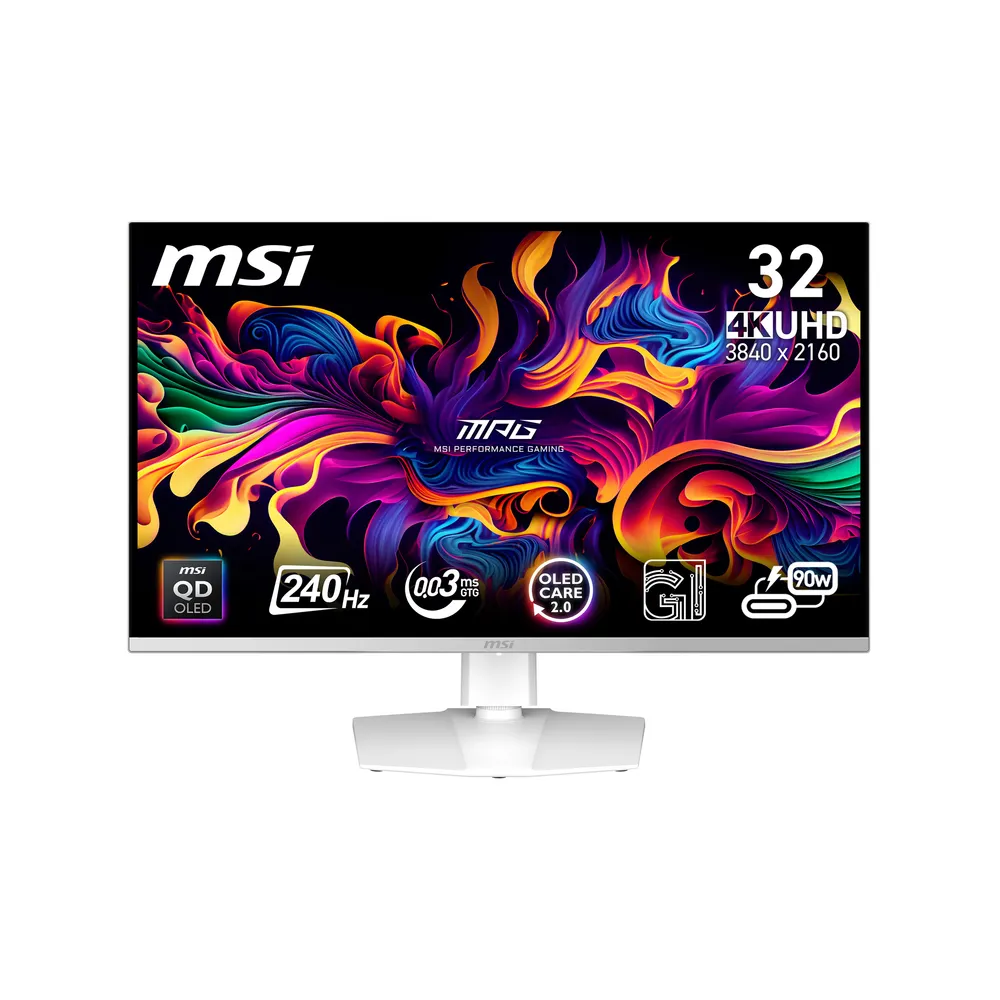 MPG 321URXWDE QD-OLED, Weiß, 31,5 Zoll, 4K, QD-OLED, 240 Hz, 0,03 ms