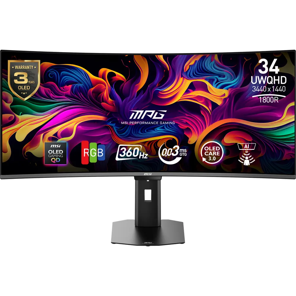 MPG 341CQRDE QD-OLED X36, Schwarz, 34 Zoll, UWQHD, 360 Hz, 0,03 ms