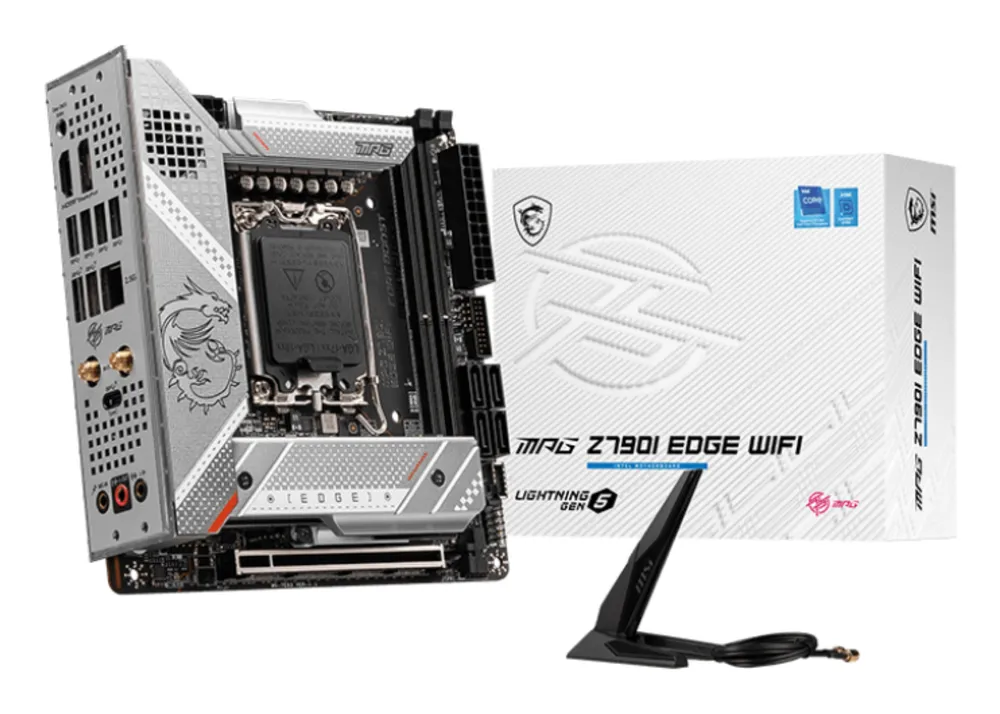 MSI Z790 LGA1700 Mini-ITX-Motherboard MPG Z790I EDGE WIFI DDR5 PCIe 5.0 Wi-Fi 6E 2,5 GbE