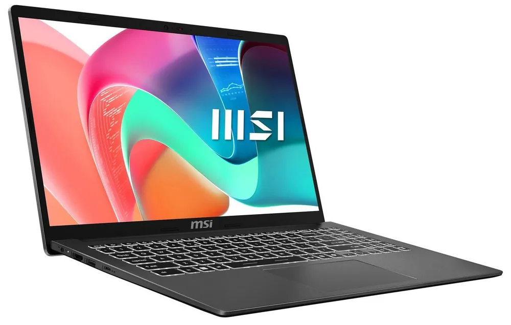 MSI Modern 15 Laptop Intel i5 - 16 GB RAM für Office Arbeit Büro Schule Notebook (39,6 cm/15,6 Zoll, Intel Core i5 1334U, Intel Iris Xe Graphics, 16 GB, 512 GB SSD, Webcam mit Abdeckung)
