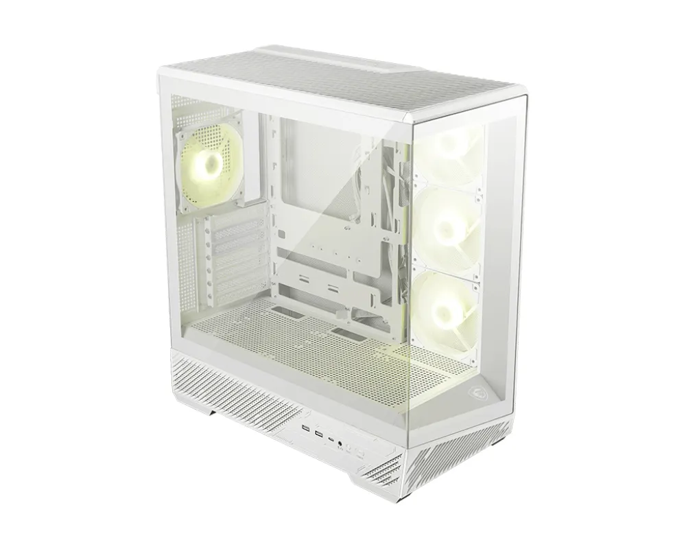 PC-Gehäuse MSI MAG PANO 130R PZ WHITE Midi Tower Weiß ATX 4x Lüfter USB-C