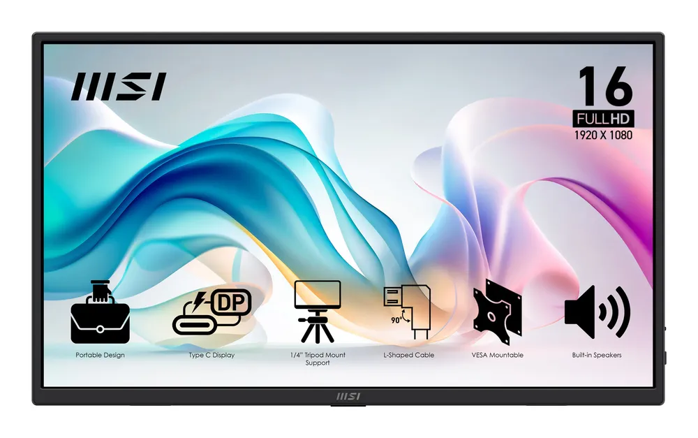 PRO MP165DE E6, Schwarz, 15,6 Zoll, Full HD, IPS, 60 Hz, 4 ms Portabler Monitor