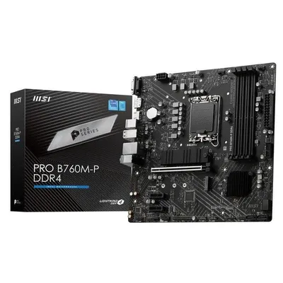 Motherboard MSI PRO B760M-P B760 LGA1700 DDR4 Micro-ATX 2.5GbE M.2 RAID