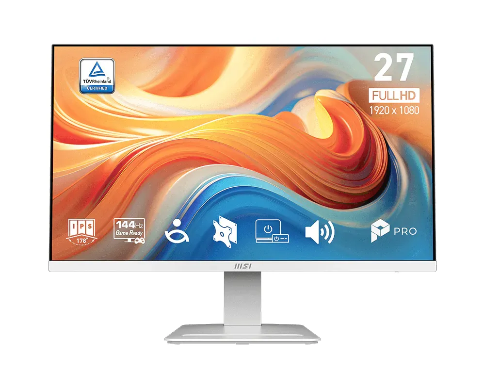 Monitor MSI Pro MP273W E14A 27" FullHD 144Hz IPS FreeSync Lautsprecher Weiß 1ms