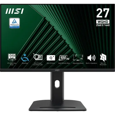 Monitor MSI Pro MP275QPG 27" Wide Quad HD 100Hz IPS 4ms Höhenverstellbar Lautsprecher