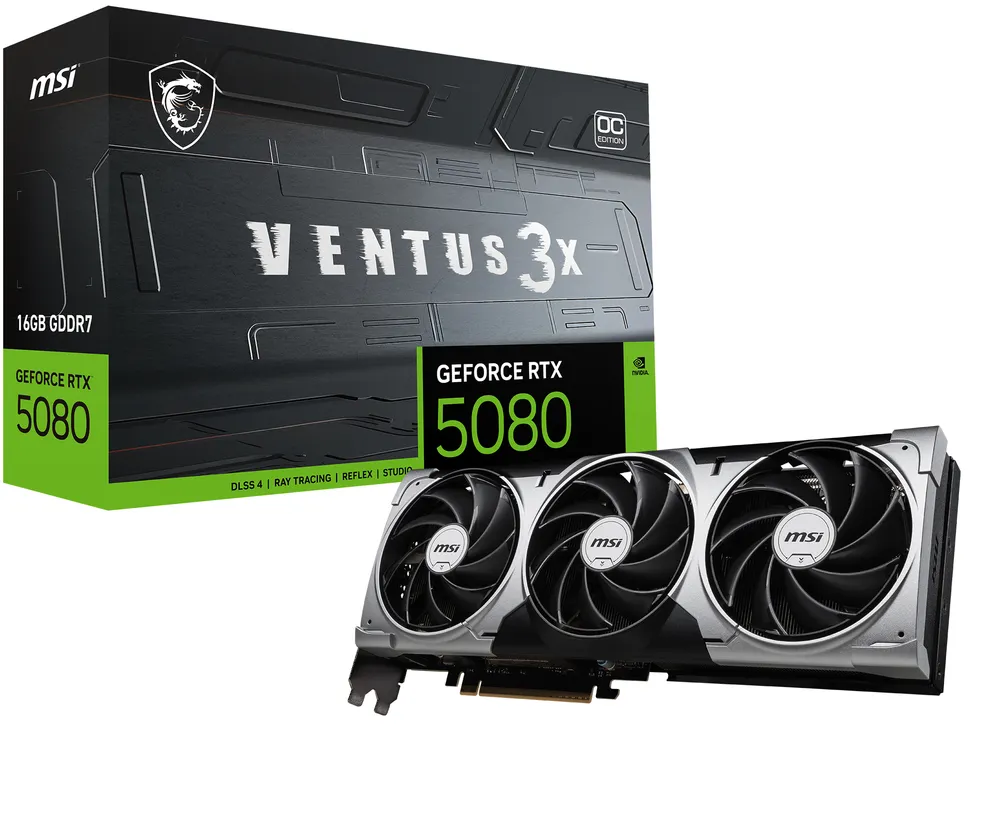 MSI GeForce RTX 5080 Ventus 3X OC 16GB GDDR7 DLSS4 V531-095R
