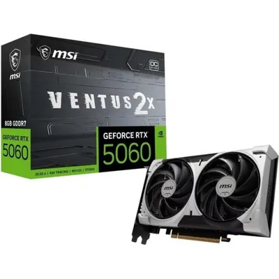 MSI GeForce RTX 5060 VENTUS 2X OC Grafikkarte 8GB GDDR7 DLSS4 RTX Reflex 2 KI Raytracing
