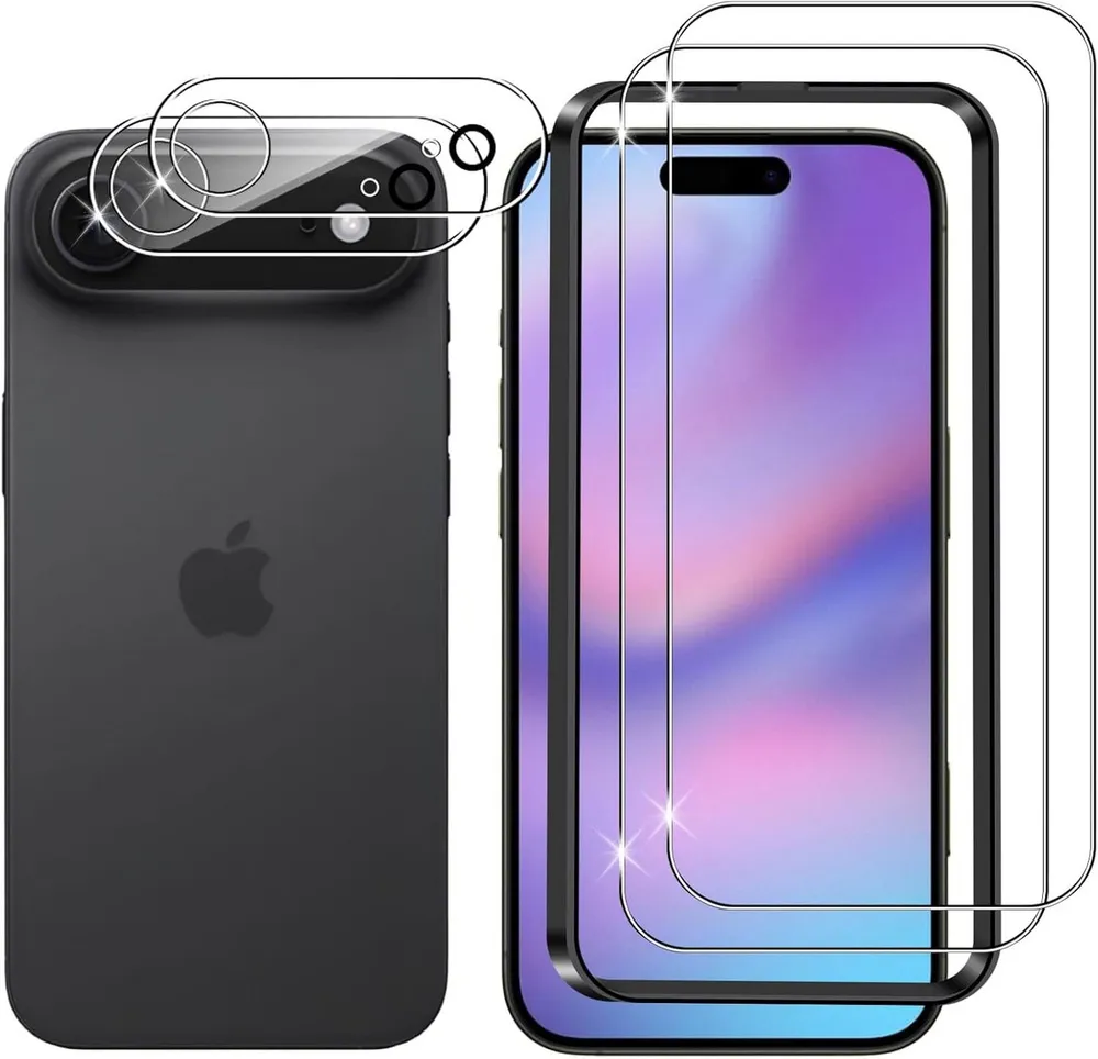 MSM Displayschutzglas 2X Schutzglas (Display + Kamera) für Apple iPhone 17 Air Panzerfolie