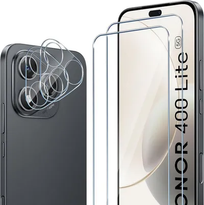MSM Displayschutzglas 2X Schutzglas (Display + Kamera) für Honor 400 Lite Panzerfolie 9H