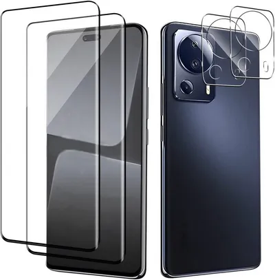 MSM Displayschutzglas 2X Schutzglas (Display + Kamera) für Xiaomi 13 Lite 5G Panzerfolie