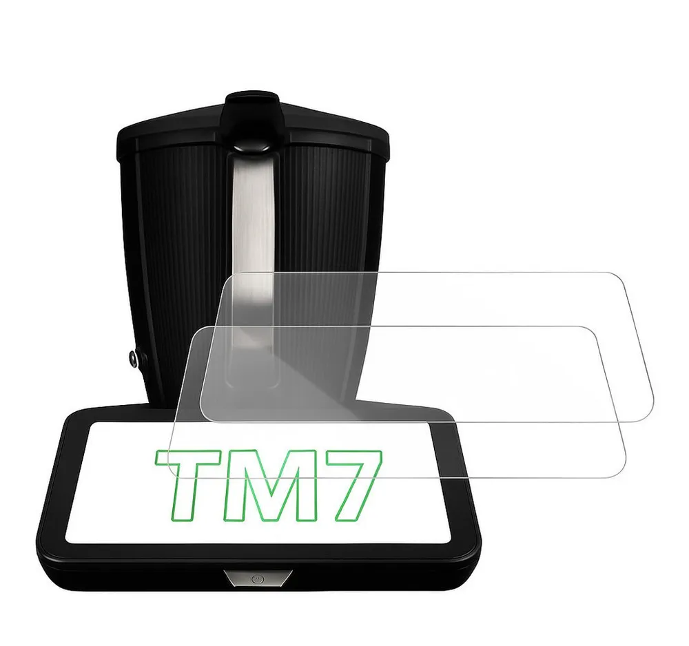 MSM Displayschutzglas 2x Schutzglas Panzerfolie für Vorwerk Thermomix TM7 Display 9H Full