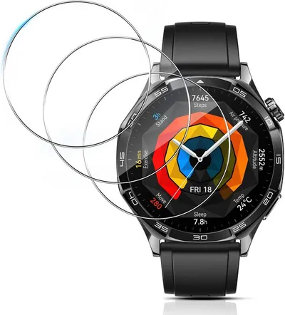 MSM Displayschutzglas 3X Schutzglas für Huawei Watch GT5 46 mm / GT5 Pro 46mm Panzerfolie
