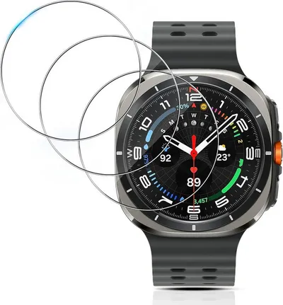 MSM Displayschutzglas 3X Schutzglas für Samsung Galaxy Watch 7 Ultra 47mm Panzerfolie 9H