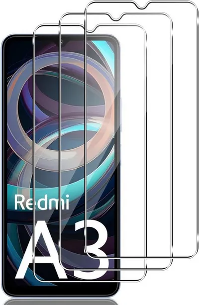 MSM Displayschutzglas 3X Schutzglas für Xiaomi Redmi A3 Display Panzerfolie Full Screen 9H