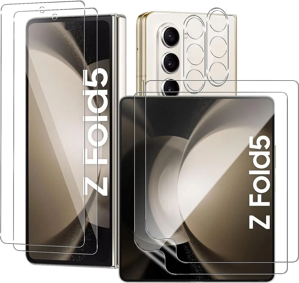 MSM Displayschutzglas 6in1 Schutzglas (Display + Kamera) für Samsung Galaxy Z Fold 5 5G