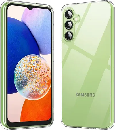 MSM Handyhülle Hülle für Samsung Galaxy A14 5G Silikon Schutz Tasche Klar Slim