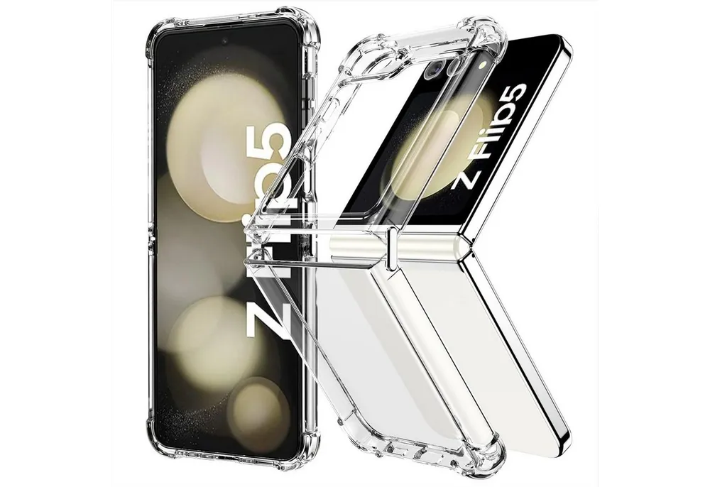 MSM Handyhülle Hülle für Samsung Galaxy Z Flip 5 5G Silikon Schutz TPU Tasche Klar