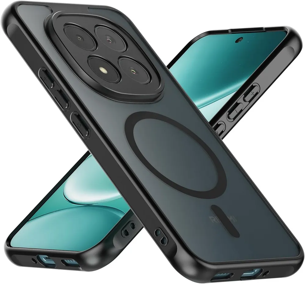 MSM Handyhülle Hülle für Xiaomi Redmi Note 15 Pro+ 5G MagSafe Silikon Schutz Schwarz