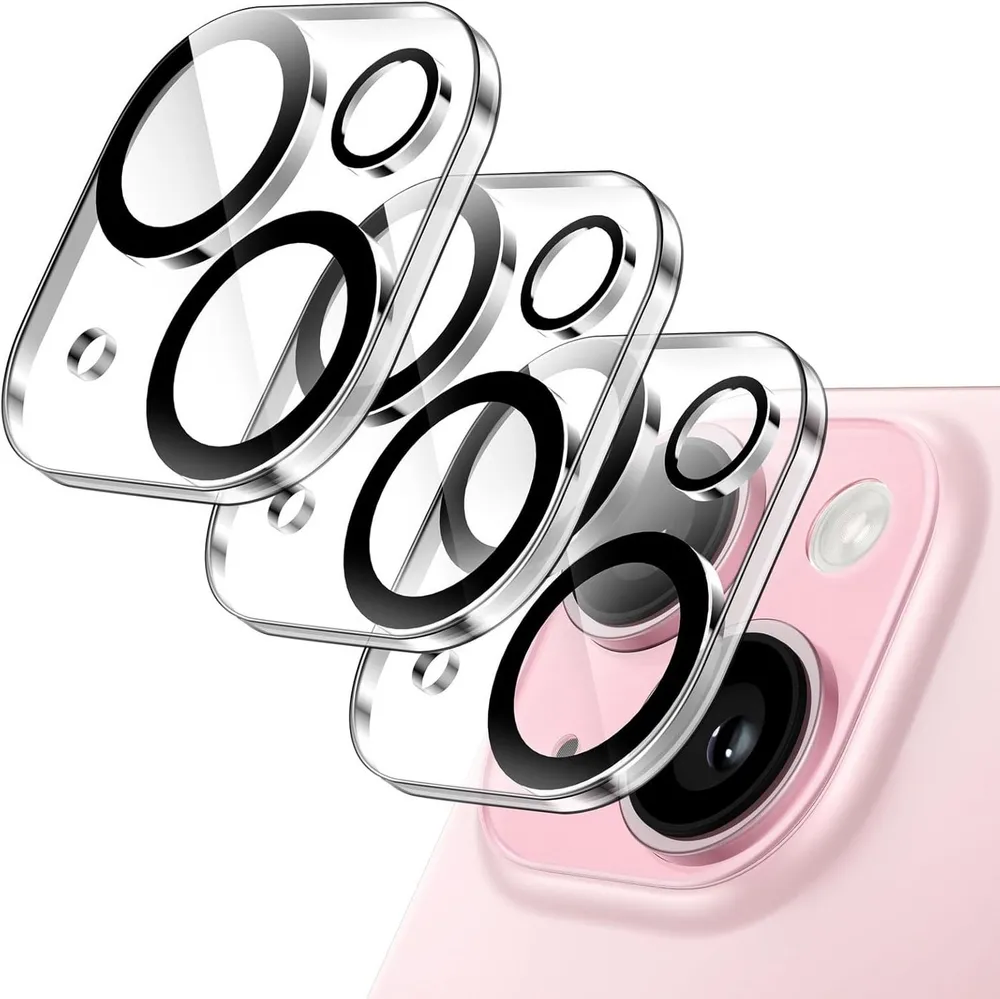 MSM Kameraschutzglas 3X 3D Kameraglas für Apple iPhone 15 / 15 Plus Panzerfolie 9H KLAR