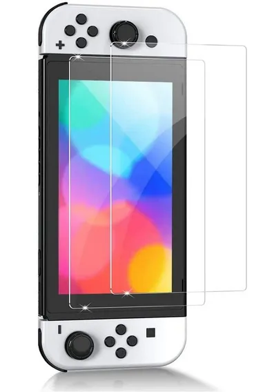 MSM Schutzfolie 2X Schutzglas für Nintendo Switch OLED Panzerfolie Display Schutz Full Screen 9H