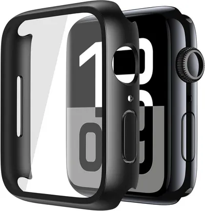 MSM Smartwatch-Hülle Hülle für Apple Watch Series 10 Case 42mm 46mm Display Schutzglas 9H