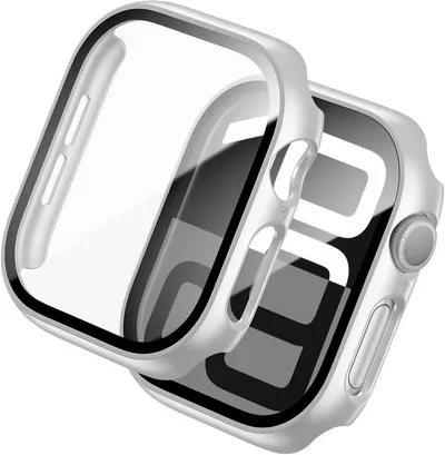 MSM Smartwatch-Hülle Hülle für Apple Watch Series 10 Case 42mm 46mm Display Schutzglas 9H