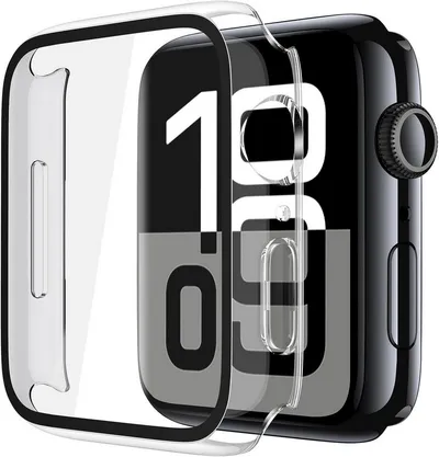 MSM Smartwatch-Hülle Hülle für Apple Watch Series 10 Case 42mm 46mm Display Schutzglas 9H