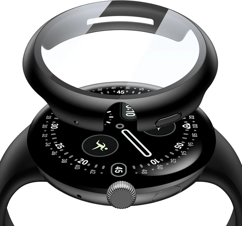 MSM Smartwatch-Hülle Hülle für Google Pixel Watch 4 45mm / 41mm Panzerfolie Schutzglas Case