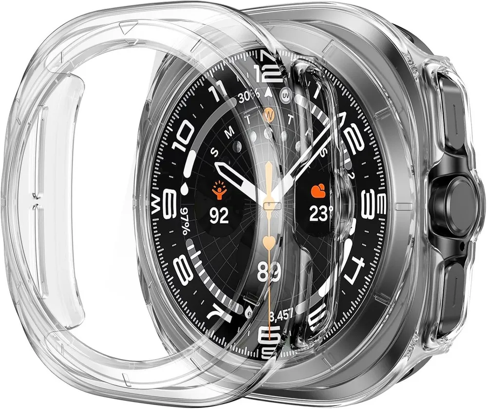 MSM Smartwatch-Hülle Hülle für Samsung Galaxy Watch Ultra 47mm 2025 Schutzglas Panzerfolie