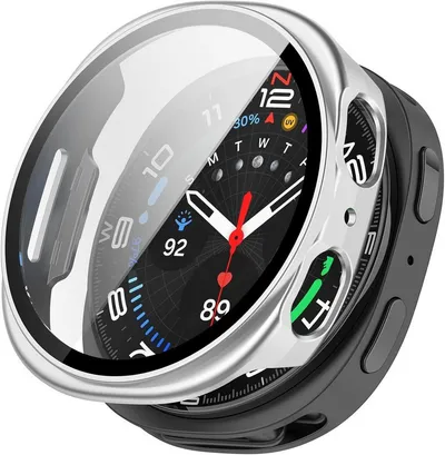 MSM Smartwatch-Hülle Hülle für Samsung Galaxy Watch 8 40mm / 44mm Schutzglas Panzerfolie