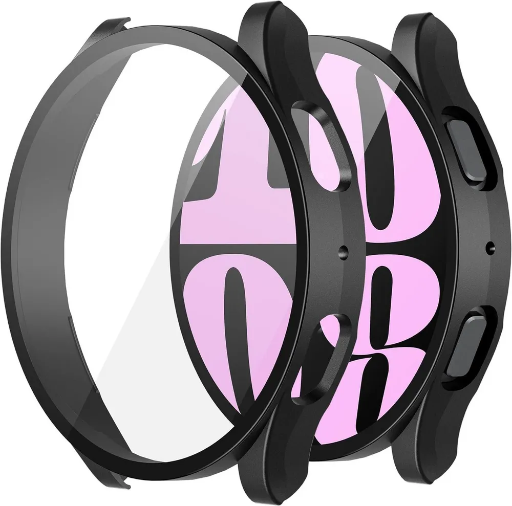 MSM Smartwatch-Hülle Hülle für Samsung Galaxy Watch 6 40mm / 44mm Schutzglas Case