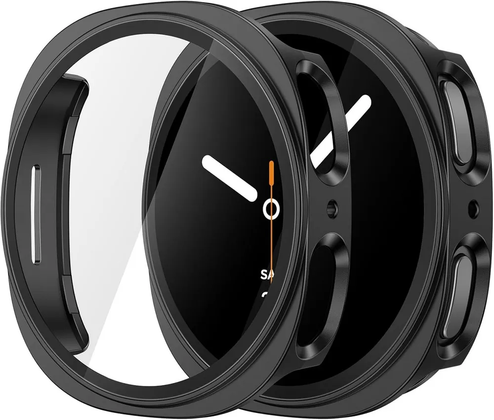 MSM Smartwatch-Hülle Hülle für Samsung Galaxy Watch 8 40mm / 44mm Schutzglas Panzerfolie
