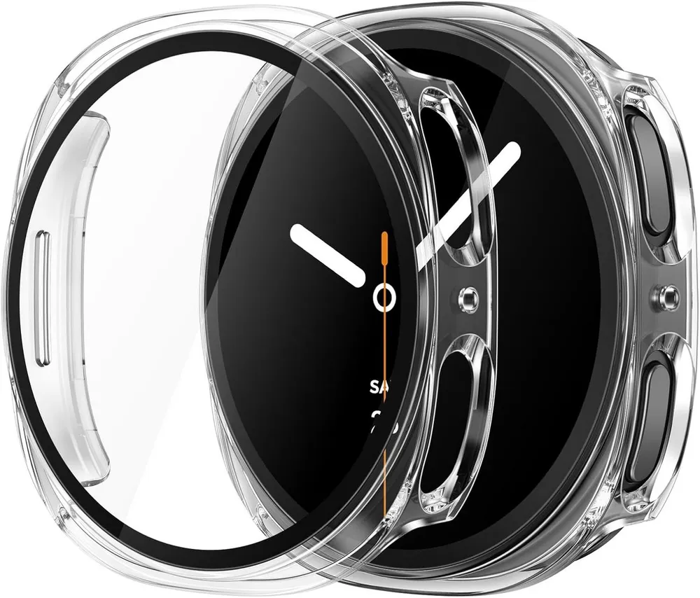 MSM Smartwatch-Hülle Hülle für Samsung Galaxy Watch 8 40mm / 44mm Schutzglas Panzerfolie