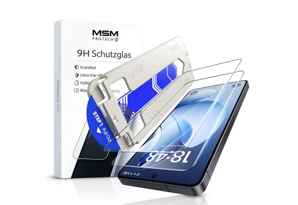 MSM Protech Displayschutzglas 2X 6D Schutzglas für Samsung Galaxy S26 Ultra Panzerfolie EASY INSTALL
