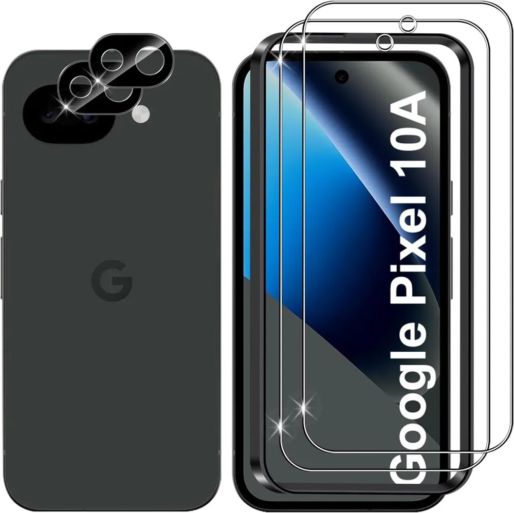 MSM Protech Displayschutzglas 2X Schutzglas (Display + Kamera) für Google Pixel 10A Panzerfolie 9H