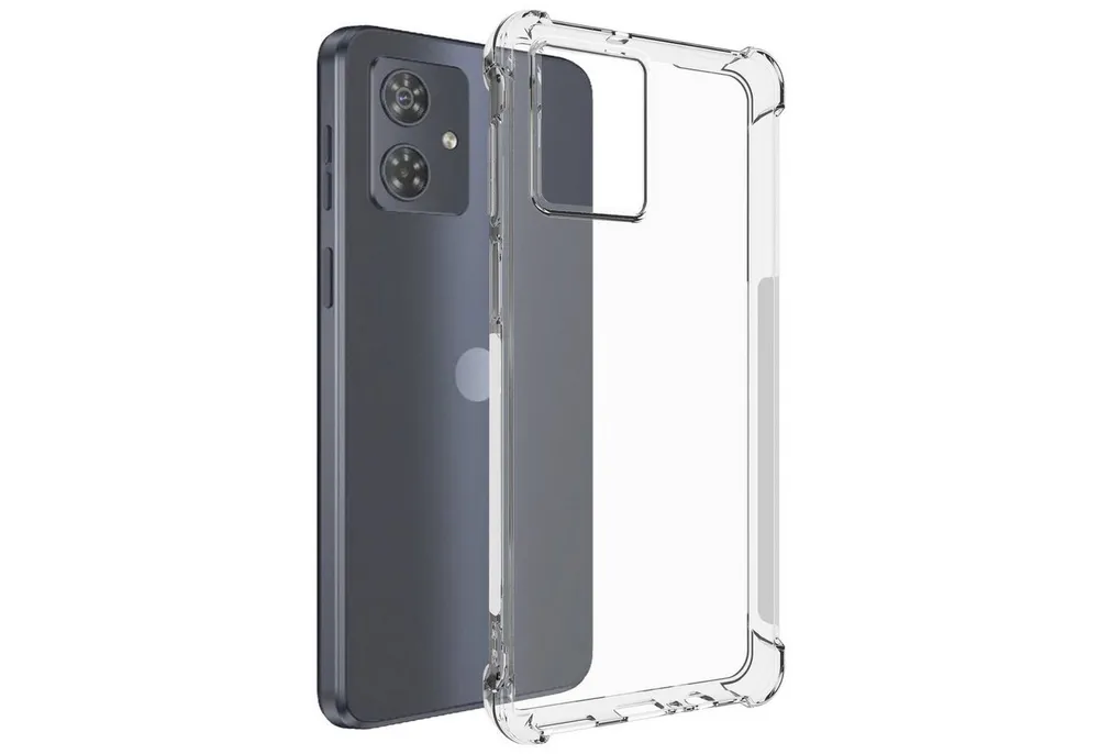 mtb more energy Smartphone-Hülle Clear Armor Case für Motorola Moto G54 5G (XT-2343-1, 6.5), Transparente TPU Schutzhülle Case Backcover mit Anti-Shock Verstärkung
