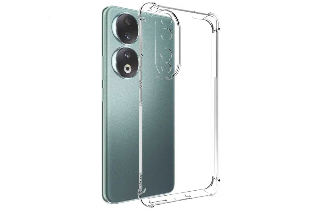 mtb more energy Smartphone-Hülle Clear Armor Case für Honor 90 5G (REA-AN00, 6.7), Transparente TPU Schutzhülle Case Backcover mit Anti-Shock Verstärkung