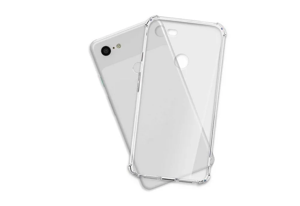 mtb more energy Smartphone-Hülle Clear Armor Case für Google Pixel 3 XL, Transparente TPU Schutzhülle Case Backcover mit Anti-Shock Verstärkung