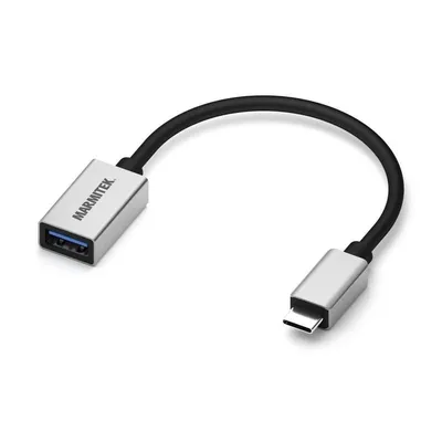 Adapter USB-C zu USB-A mtXtec Schwarz/Silber 0,15 m